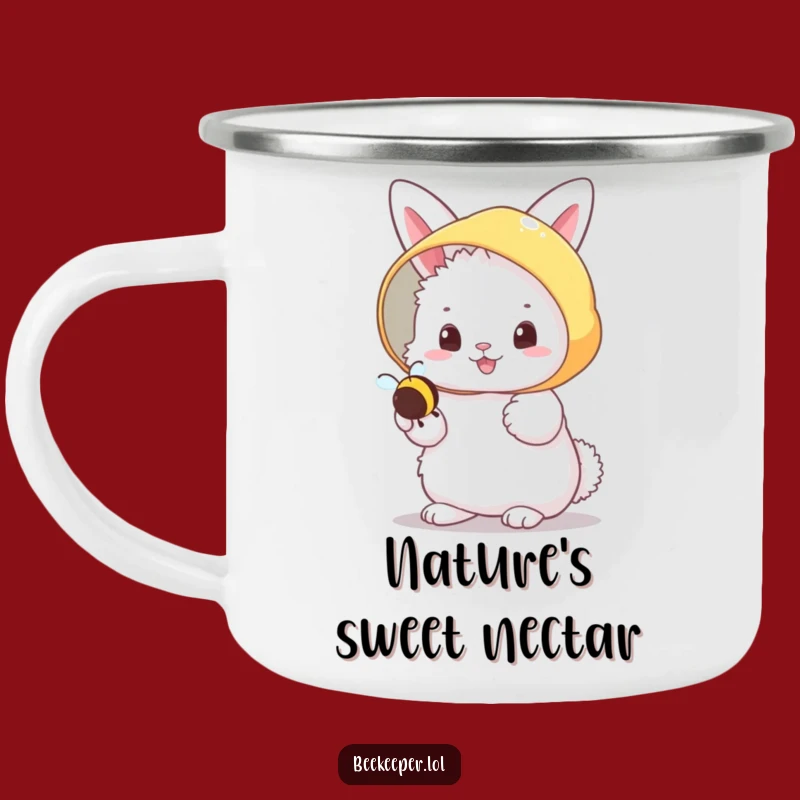 Funny Bunny Beekeeper Camping Mug: Sweet Adventures Await!