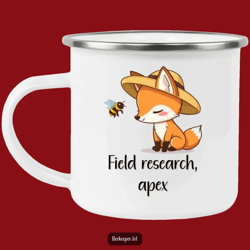 Funny Fox Bee Camping Mug: Outdoor Adventures & Witticisms