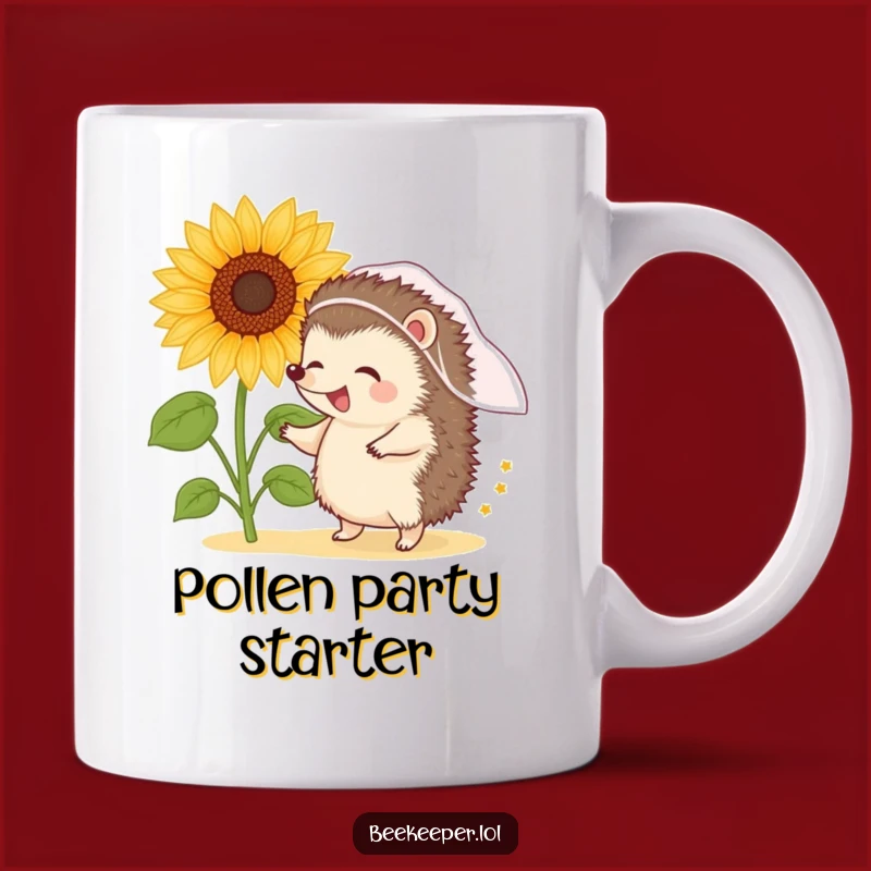 Funny Hedgehog Dancing Mug: Giggles & Pollen Joy, A Hilarious Gift