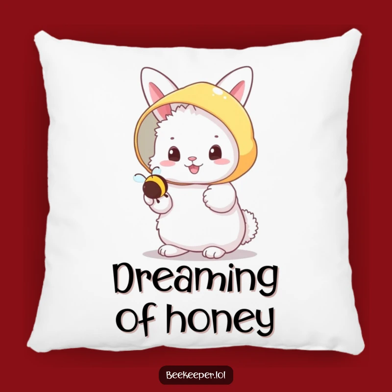 Cozy Funny Bunny Beekeeper Pillow: Snuggle with Sweet Friends!