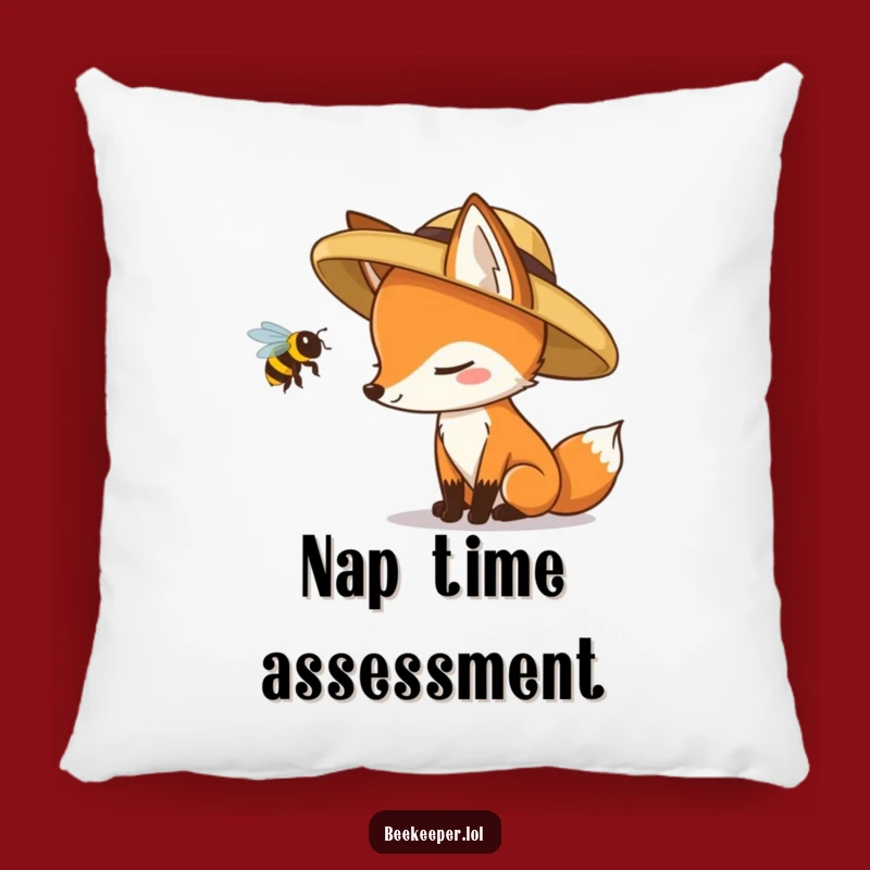 Funny Fox Bee Pillow: Cozy Cushion for Witty Wildlife Lovers