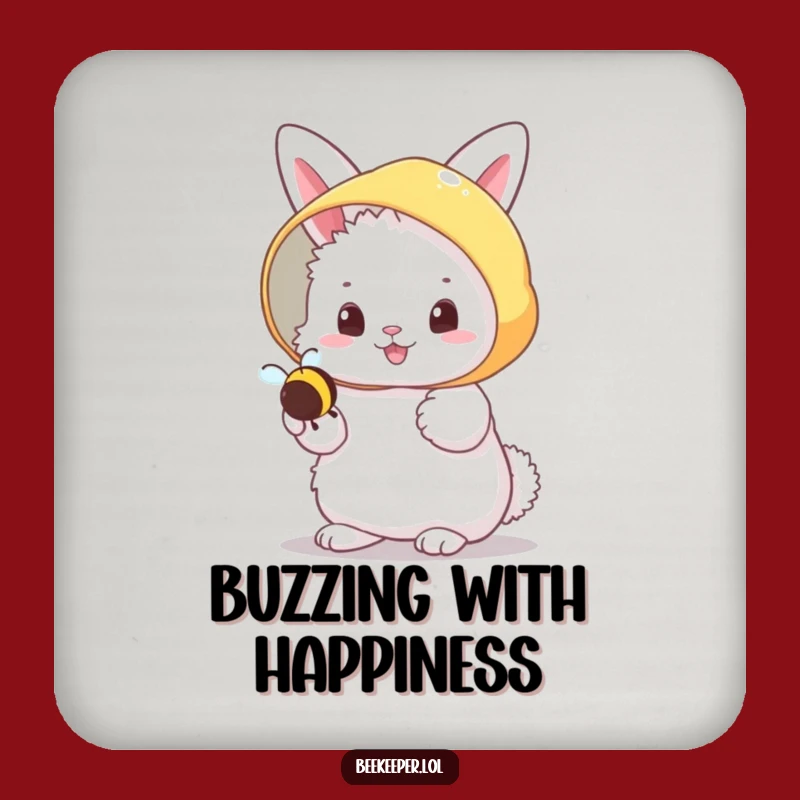 Funny Bunny Beekeeper Coasters: Protect Drinks with Sweet Charm!
