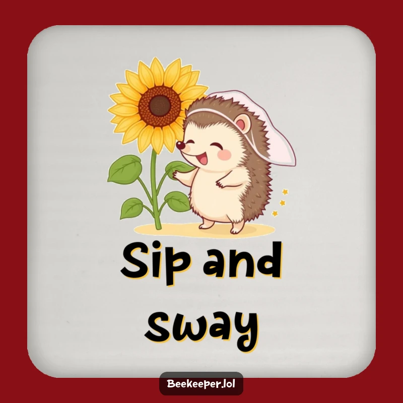 Funny Hedgehog Dancing Coasters: Protect Surfaces with Pollen Charm
