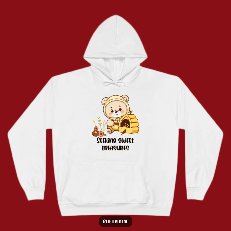 Cozy Funny Bear Beekeeper Hoodie: Adventure in Comfort!