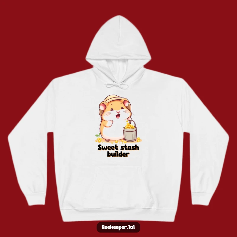 Cozy Funny Hamster Beekeeper Hoodie: Warmth and Busy Bee Vibes!