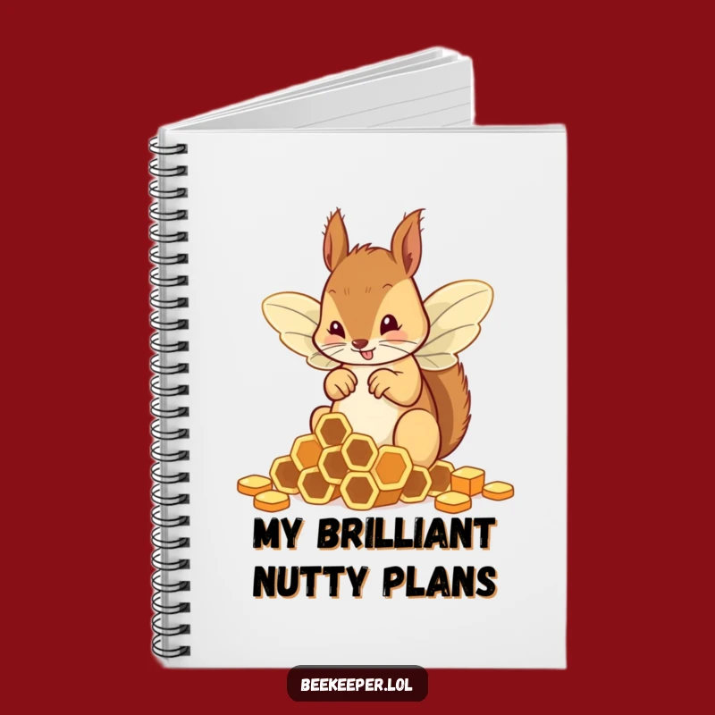 Funny Squirrel Bee Notebook: Jot Down Ideas with Hilarious Honeycomb Fun